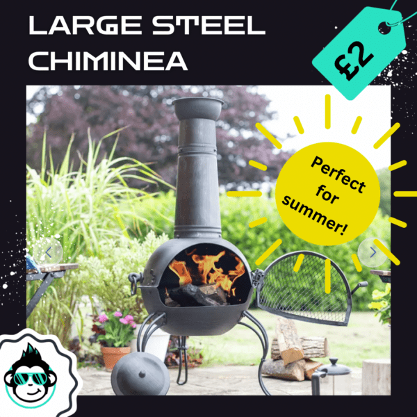 Large Steel Garden Chiminea