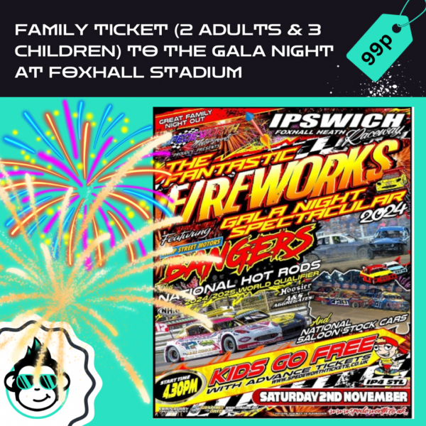 Family Ticket - Gala Night Fireworks & Racing at Foxhall Stadium
