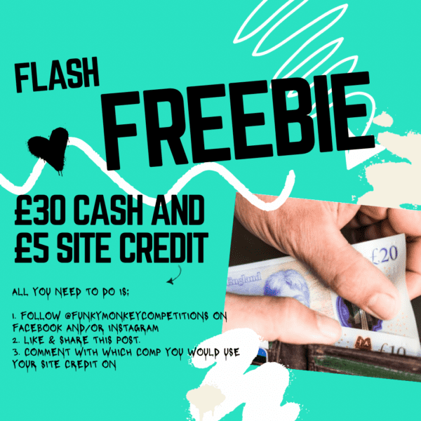 Image: https://funkymonkeycompetitions.co.uk/wp-content/uploads/2024/10/FREEBIE-Instagram-Post-600x600.png GRAB A FREEBIE - Rules Apply
