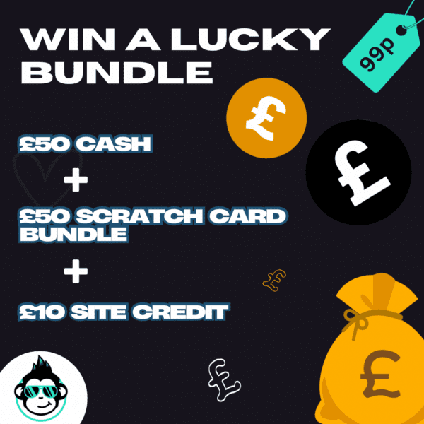 Win a Lucky Bundle - £50 Scratch Card Bundle, £50 Cash & £10 Site Credit