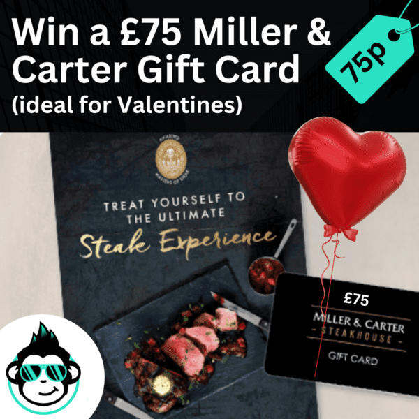 Win a £75 Miller & Carter Gift Card - Ideal for Valentines