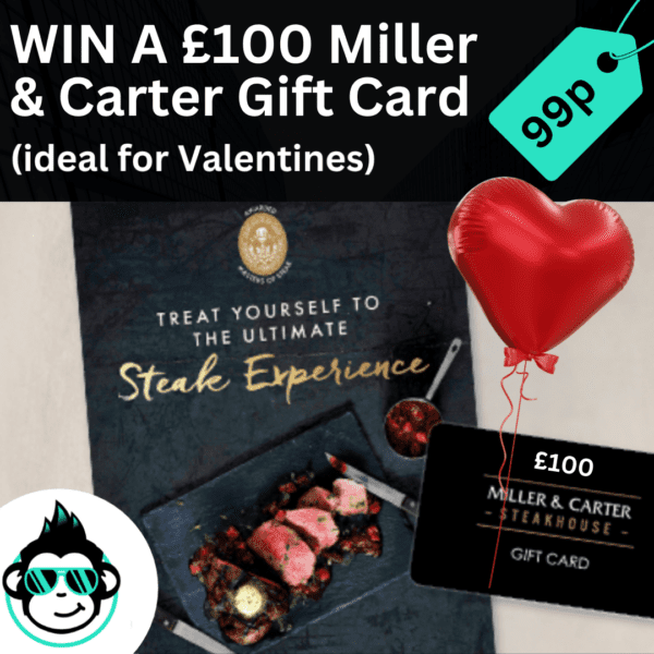 Win a £100 Miller & Carter Gift Card - Perfect for Valentines!