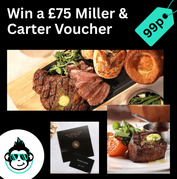Win a £75 Miller & Carter Voucher for 99p