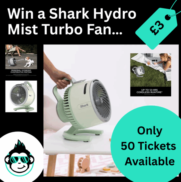 Shark HydroMist Fan - Only 50 Tickets so superb odds!